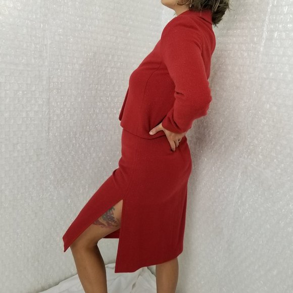 SOLD🌈1990s Tuleh sparkly wool blazer & skirt suit - Picture 4 of 11